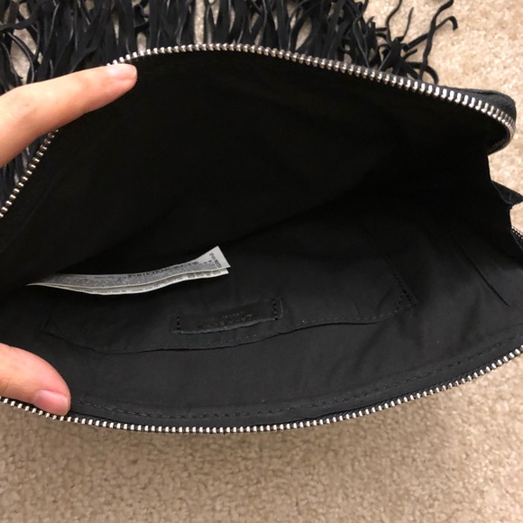 zara leather clutch with fringes - Picture 4 of 4